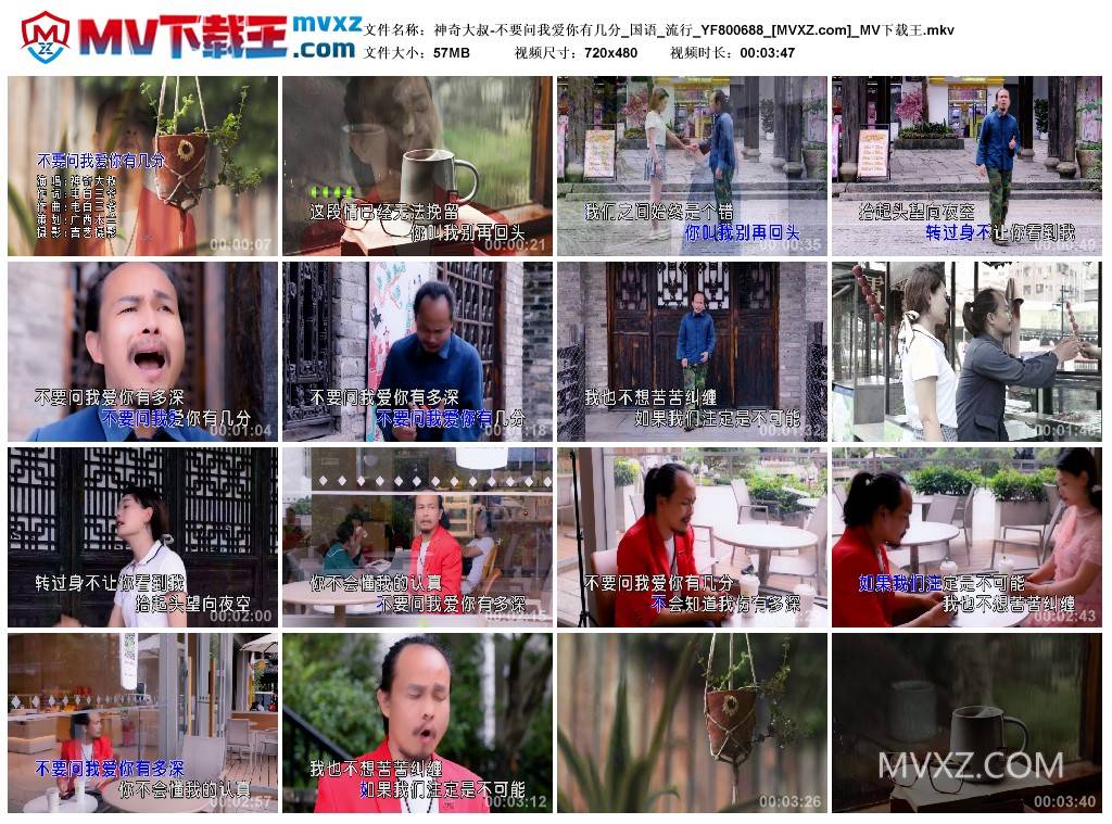 神奇大叔-不要问我爱你有几分_国语_流行_YF800688